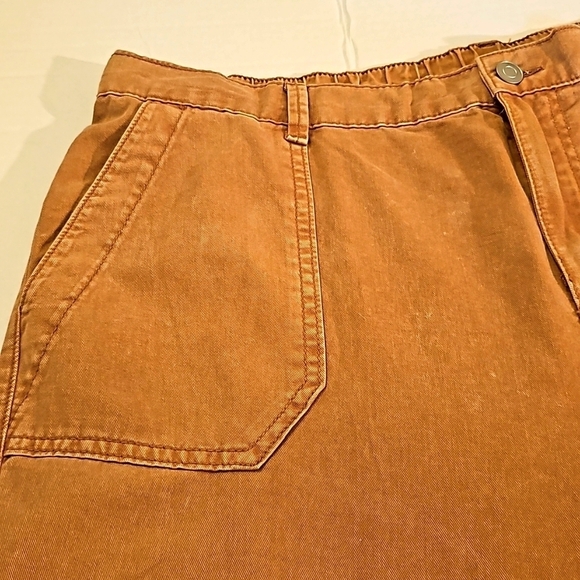 NWT Calligraphie Elastic Waist/Zip & Button Long Pant XL Brown - Picture 10 of 10